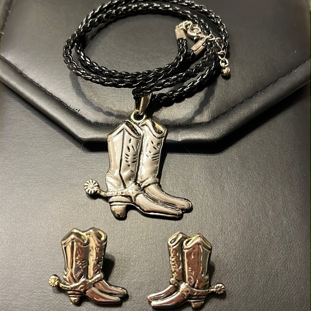 Western boots jewelry set